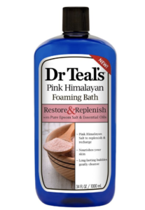 Dr. Teal's pink Himalayan foaming bath